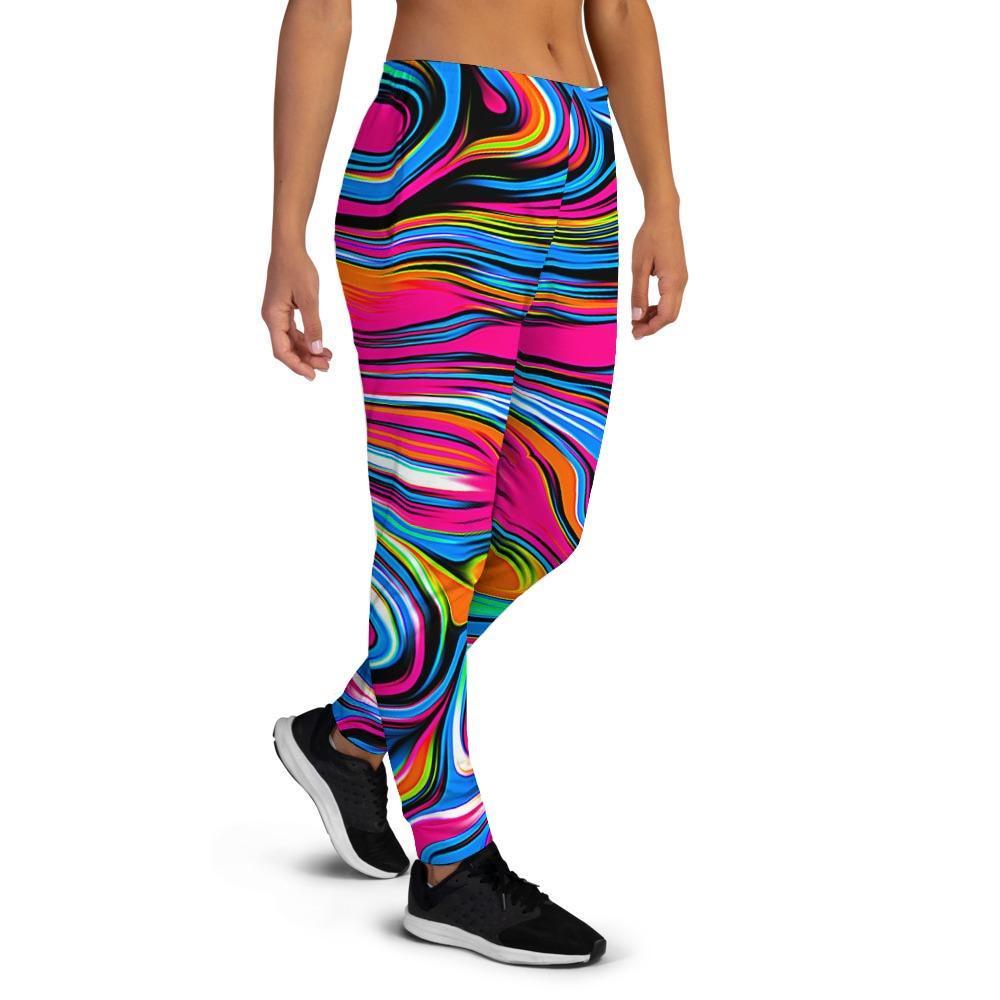 Abstract Trippy Paint Women's Joggers-grizzshop