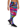 Abstract Trippy Paint Women's Joggers-grizzshop