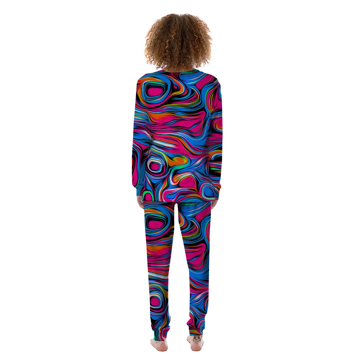 Abstract Trippy Paint Women's Pajamas-grizzshop