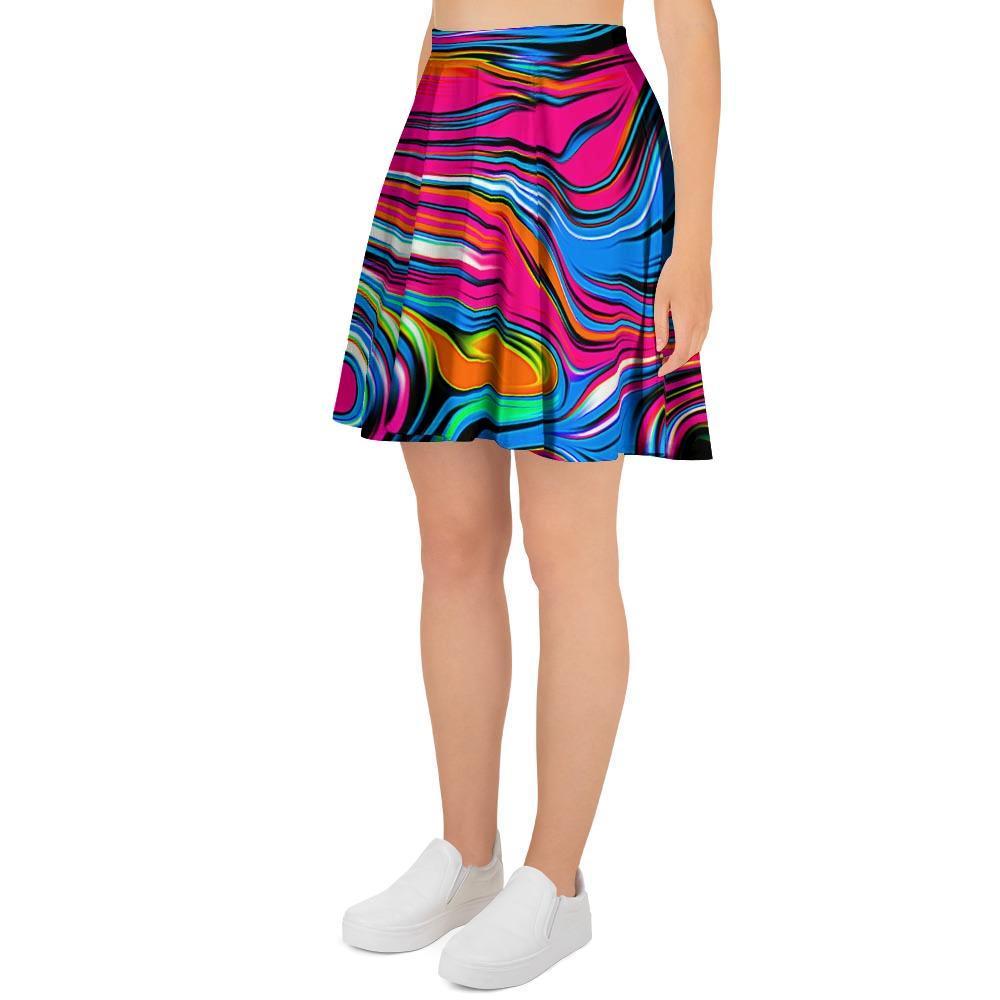 Abstract Trippy Paint Women's Skirt-grizzshop