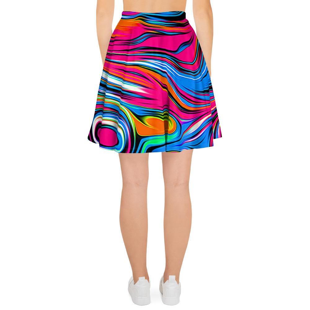 Abstract Trippy Paint Women's Skirt-grizzshop