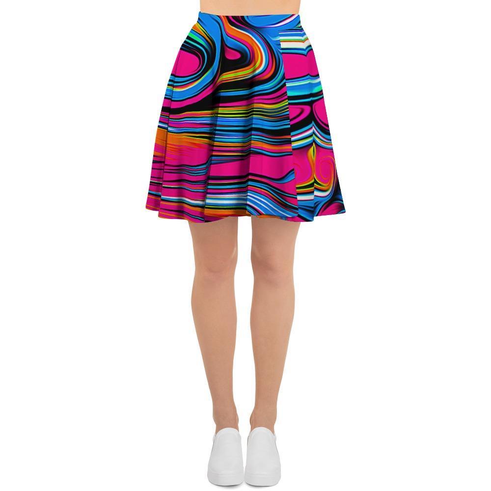 Abstract Trippy Paint Women's Skirt-grizzshop