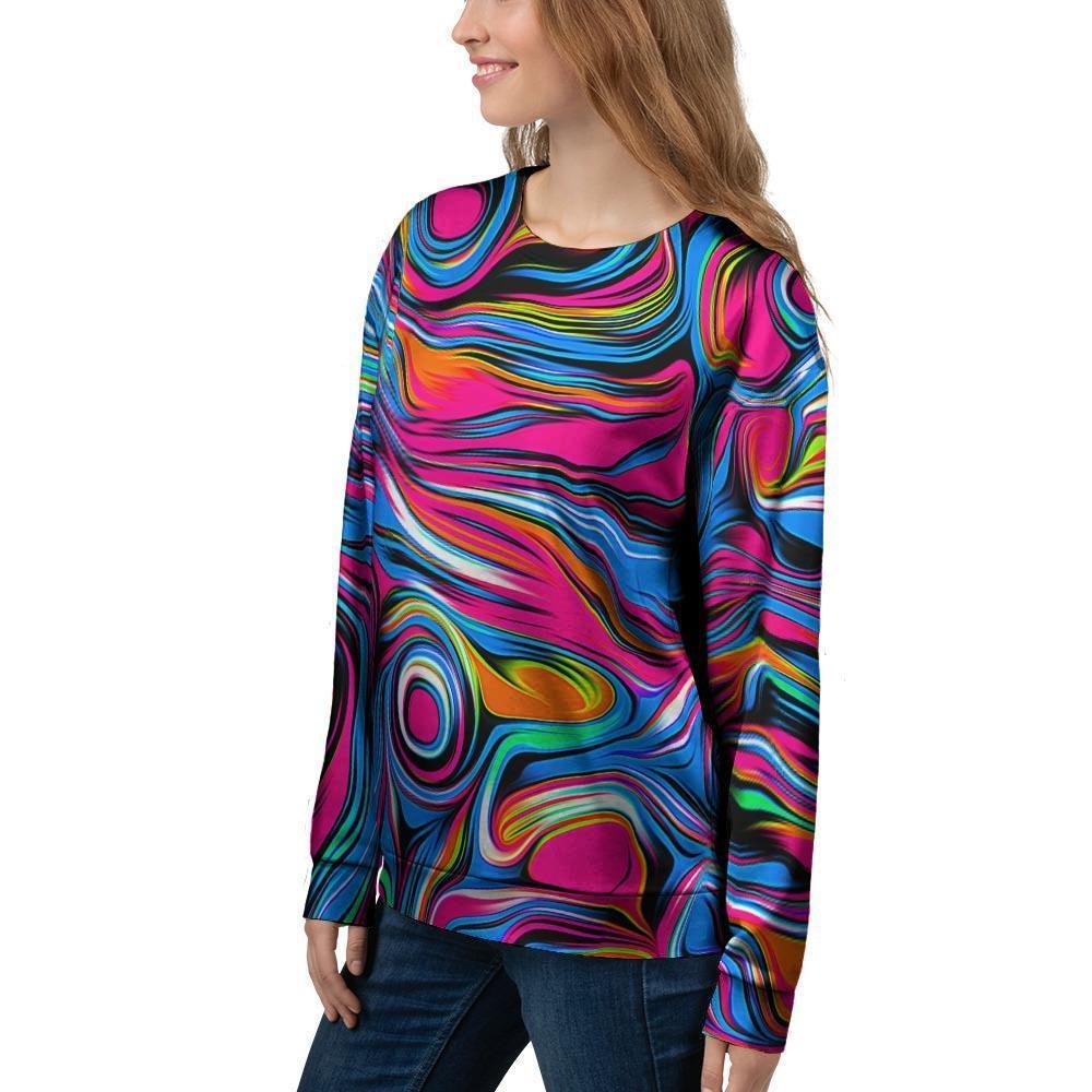 Abstract Trippy Paint Women's Sweatshirt-grizzshop