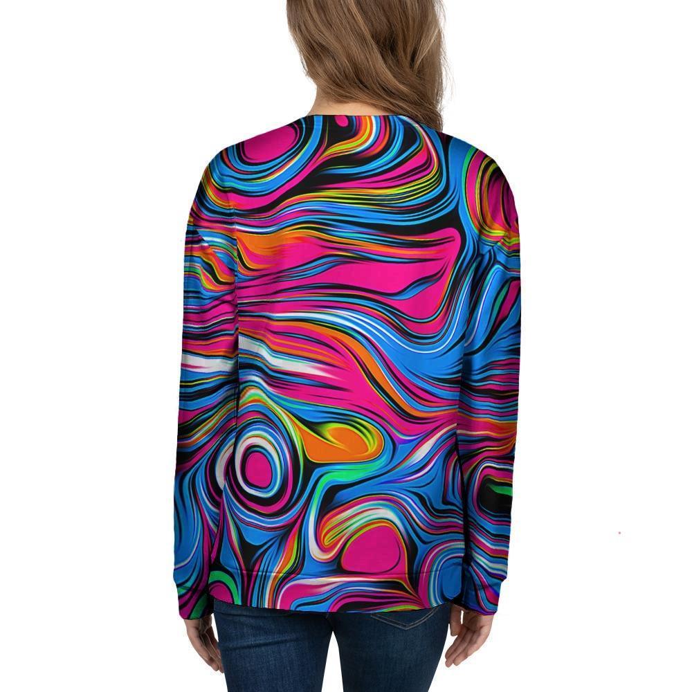 Abstract Trippy Paint Women's Sweatshirt-grizzshop