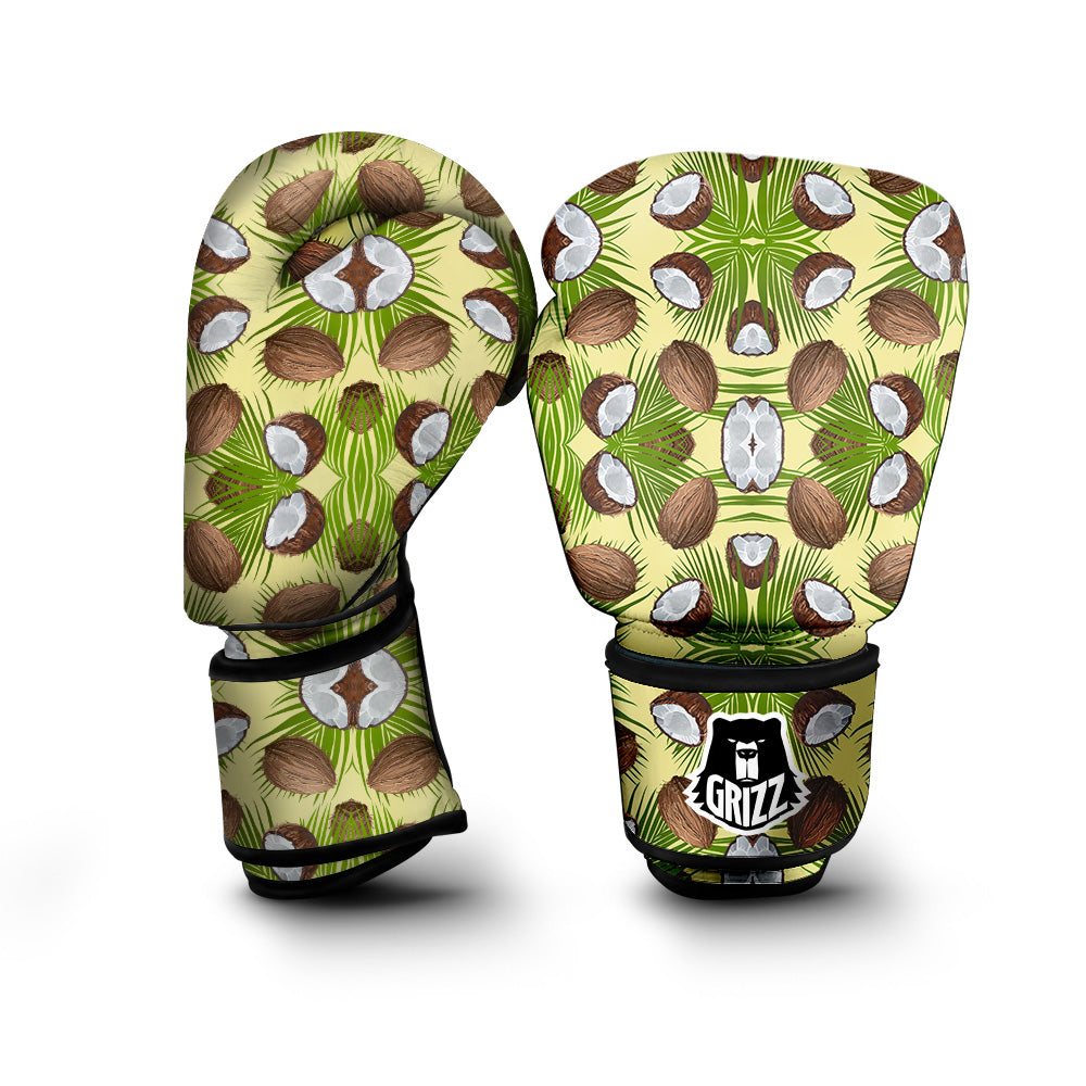 Abstract Tropical Coconut Print Pattern Boxing Gloves-grizzshop