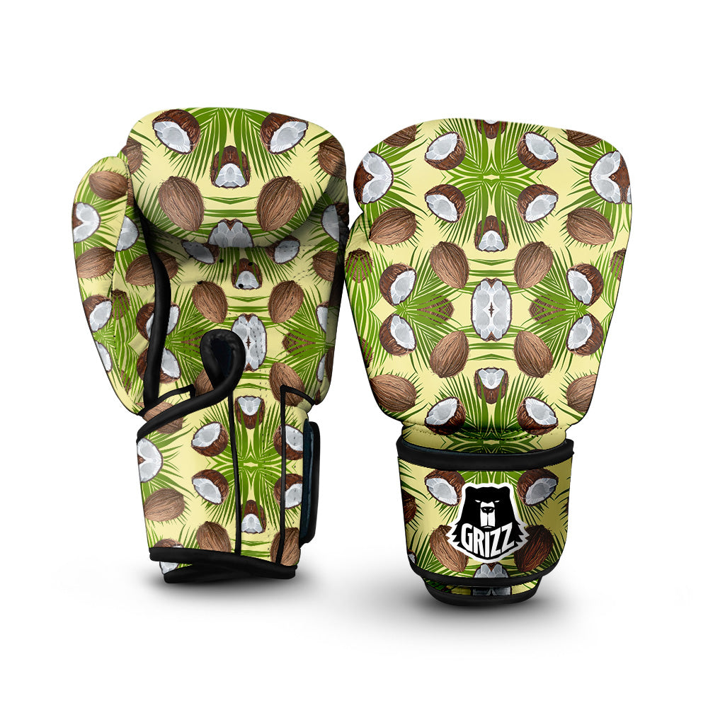 Abstract Tropical Coconut Print Pattern Boxing Gloves-grizzshop