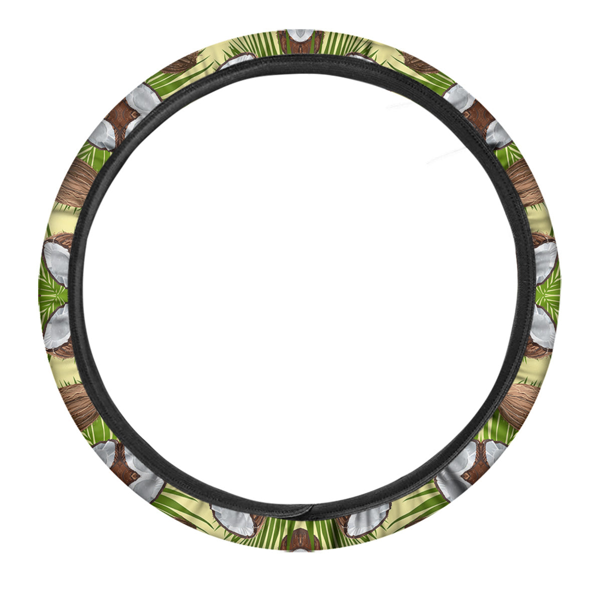 Abstract Tropical Coconut Print Pattern Car Steering Wheel Cover-grizzshop