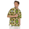 Abstract Tropical Coconut Print Pattern Men's Short Sleeve Shirts-grizzshop