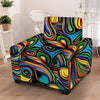 Abstract Wavy Armchair Cover-grizzshop