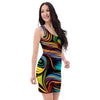 Abstract Wavy Bodycon Dress-grizzshop