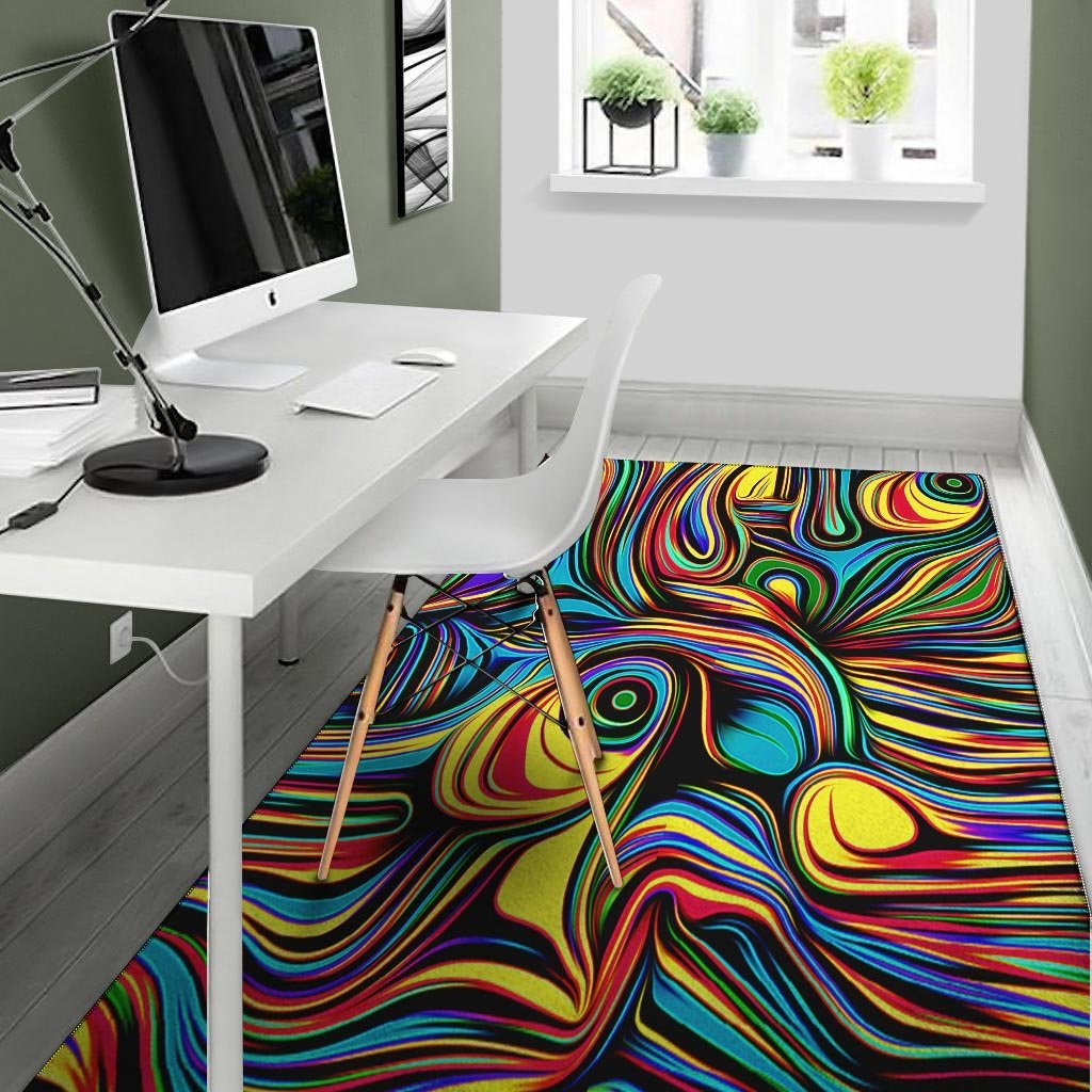 Abstract Wavy Floor Mat-grizzshop