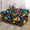 Abstract Wavy Loveseat Cover-grizzshop