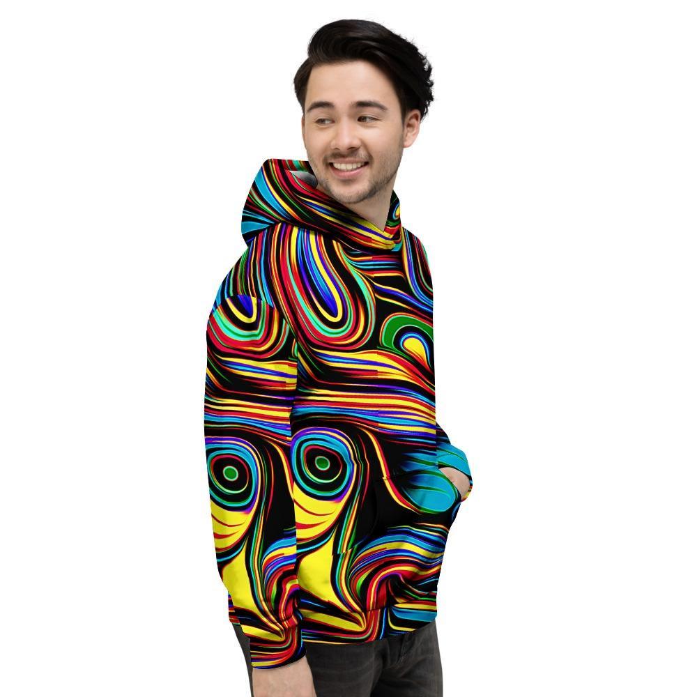 Abstract Wavy Men's Hoodie-grizzshop