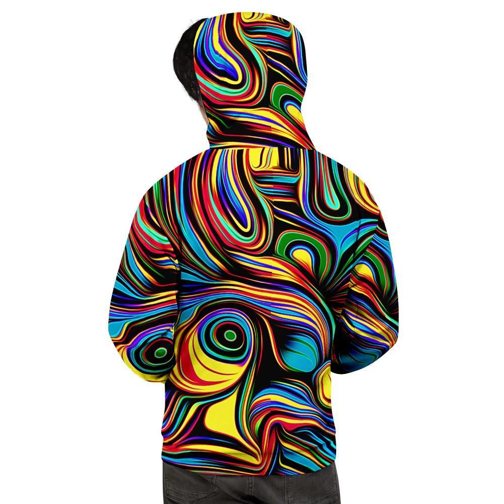 Abstract Wavy Men's Hoodie-grizzshop