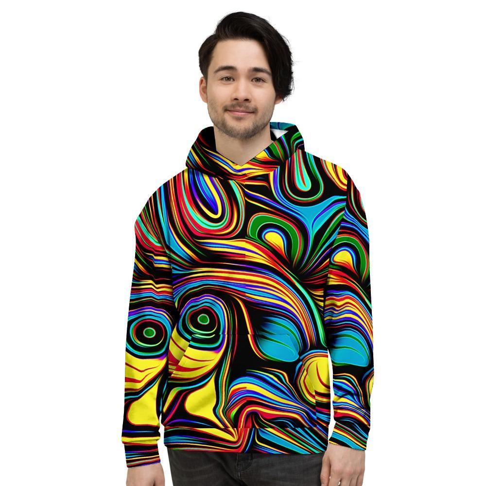 Abstract Wavy Men's Hoodie-grizzshop