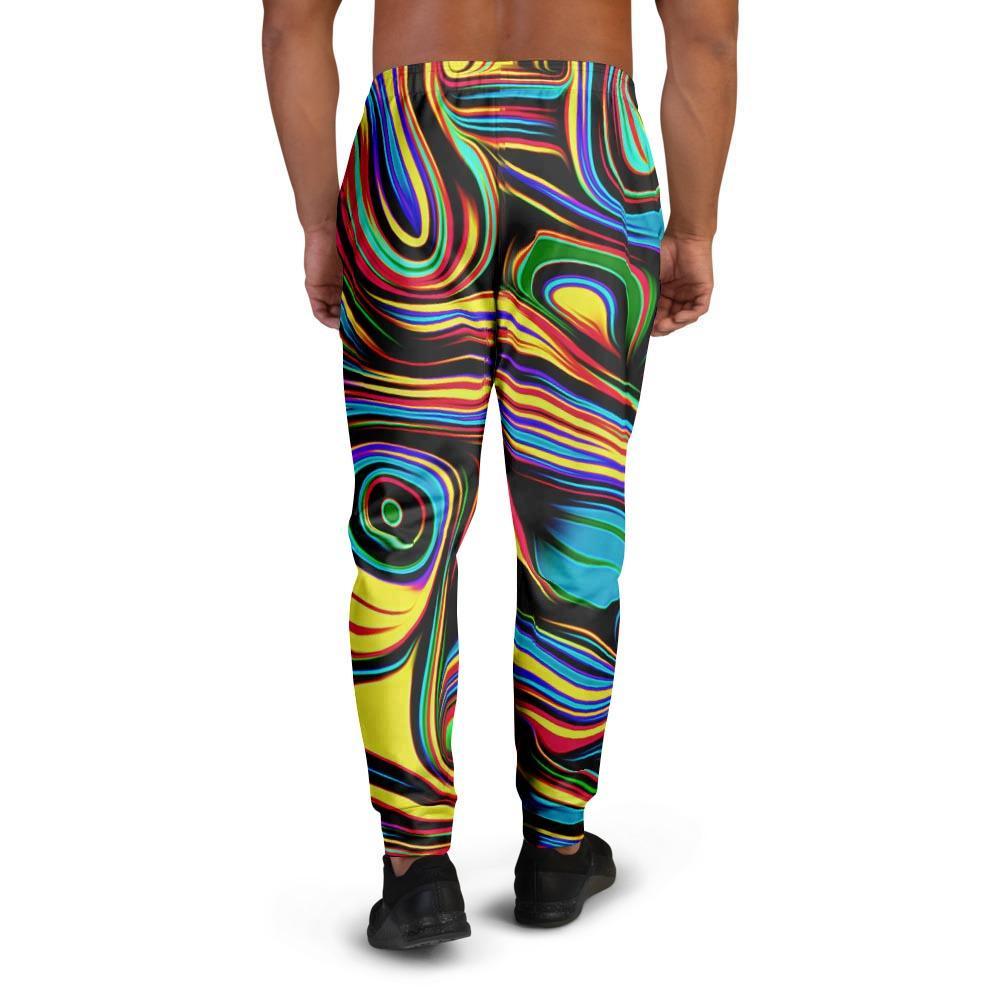 Abstract Wavy Men's Joggers-grizzshop