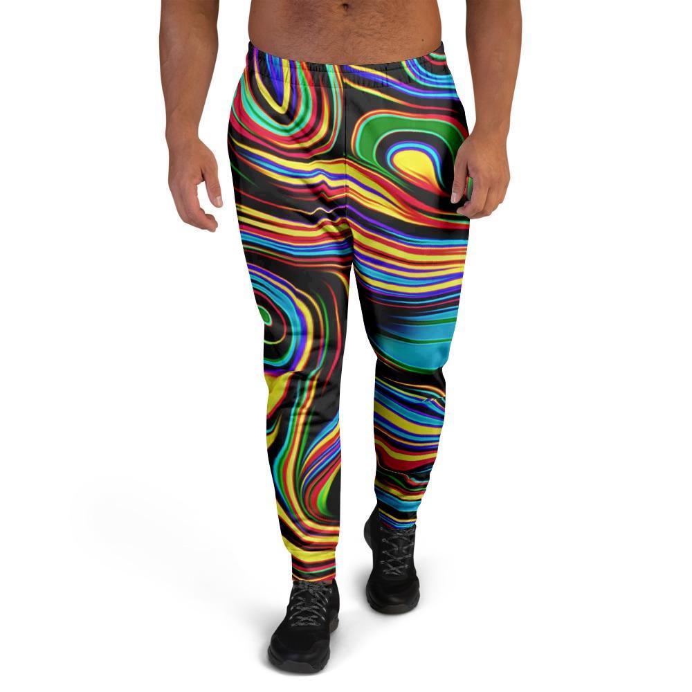 Abstract Wavy Men's Joggers-grizzshop