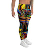 Abstract Wavy Men's Leggings-grizzshop