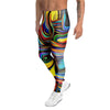 Abstract Wavy Men's Leggings-grizzshop