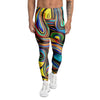 Abstract Wavy Men's Leggings-grizzshop