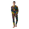 Abstract Wavy Men's Pajamas-grizzshop