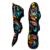 Abstract Wavy Muay Thai Shin Guard-grizzshop