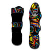 Abstract Wavy Muay Thai Shin Guard-grizzshop