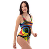 Abstract Wavy One Piece Swimsuite-grizzshop