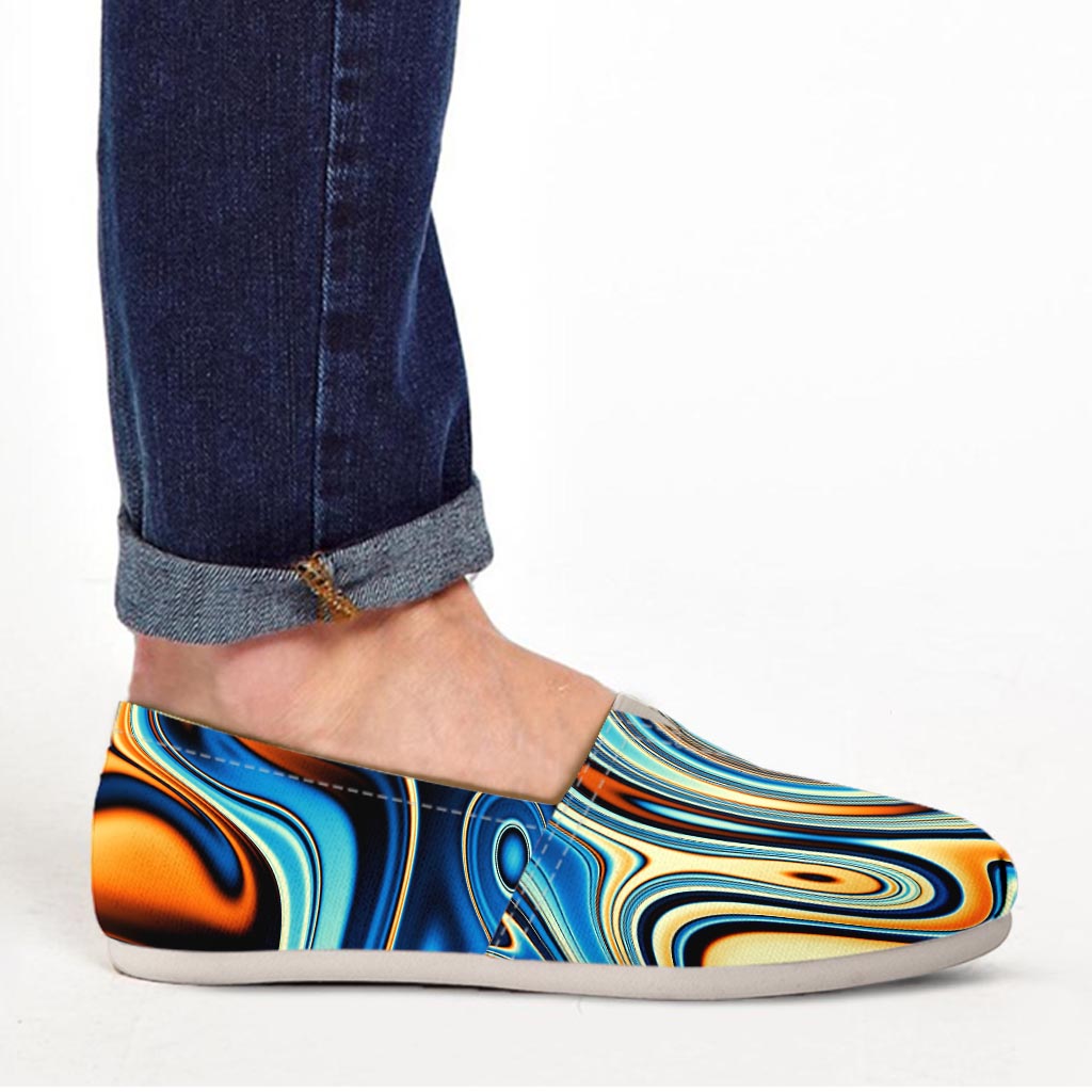 Abstract Wavy Psychedelic Canvas Shoes-grizzshop