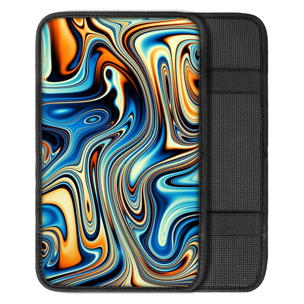 Abstract Wavy Psychedelic Car Console Cover-grizzshop