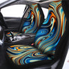 Abstract Wavy Psychedelic Car Seat Covers-grizzshop