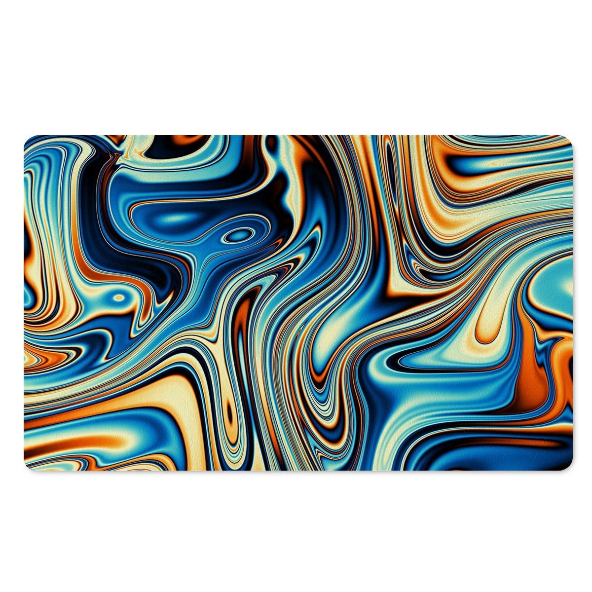 Abstract Wavy Psychedelic Door Mat-grizzshop