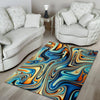 Abstract Wavy Psychedelic Floor Mat-grizzshop