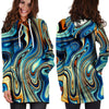 Abstract Wavy Psychedelic Hoodie Dress-grizzshop