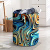Abstract Wavy Psychedelic Laundry Basket-grizzshop