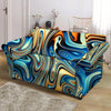 Abstract Wavy Psychedelic Loveseat Cover-grizzshop