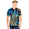 Abstract Wavy Psychedelic Men T Shirt-grizzshop