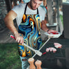 Abstract Wavy Psychedelic Men's Apron-grizzshop