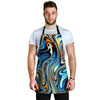 Abstract Wavy Psychedelic Men's Apron-grizzshop