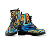 Abstract Wavy Psychedelic Men's Boots-grizzshop
