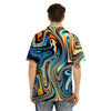 Abstract Wavy Psychedelic Men’s Hawaiian Shirt-grizzshop