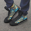 Abstract Wavy Psychedelic Men's High Top Shoes-grizzshop