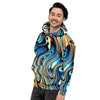 Abstract Wavy Psychedelic Men's Hoodie-grizzshop