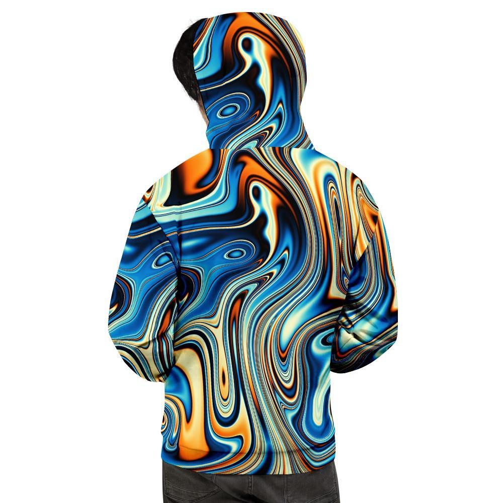 Abstract Wavy Psychedelic Men's Hoodie-grizzshop