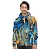 Abstract Wavy Psychedelic Men's Hoodie-grizzshop