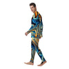 Abstract Wavy Psychedelic Men's Pajamas-grizzshop