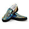 Abstract Wavy Psychedelic Men's Slip On Sneakers-grizzshop