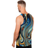 Abstract Wavy Psychedelic Men's Tank Tops-grizzshop