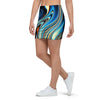 Abstract Wavy Psychedelic Mini Skirt-grizzshop