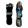 Abstract Wavy Psychedelic Muay Thai Shin Guard-grizzshop